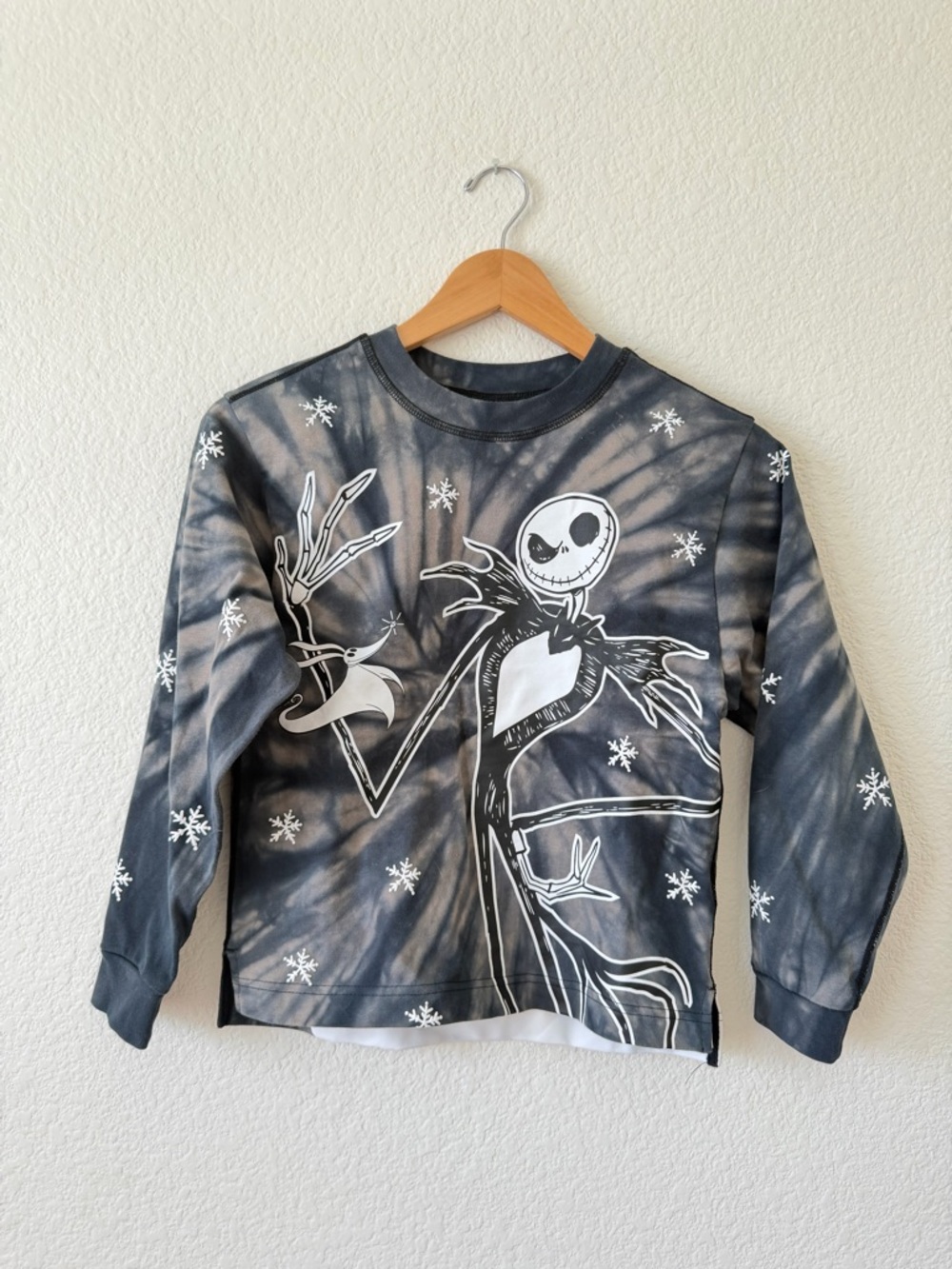 Disney Jack Skellington Night Before Christmas Shirt Kids Black Size 9/10 EUC